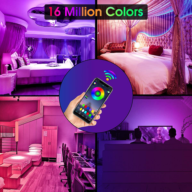 DC5-24V RGB Bluetooth/WiFi Music APP LED Mini Controller With 24 Keys Remote Control, Work With Alexa & Google Assitant DC5-24V RGB Bluetooth/WiFi Music APP LED Mini Controller With 24 Keys Remote Control, Work With Alexa & Google Assitant